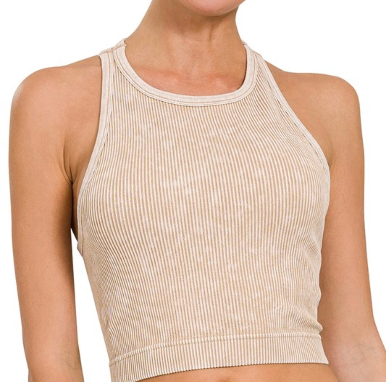 Everyday Ribbed Halter Bralette (padded)