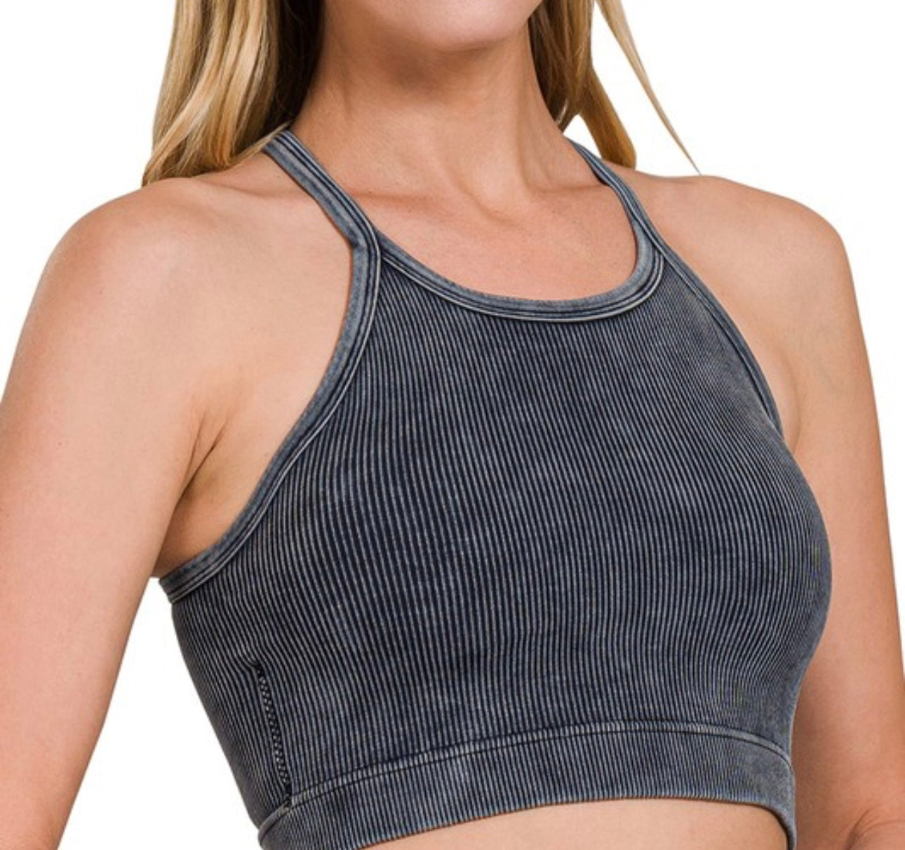 Everyday Halter Ribbed Bralette (padded)