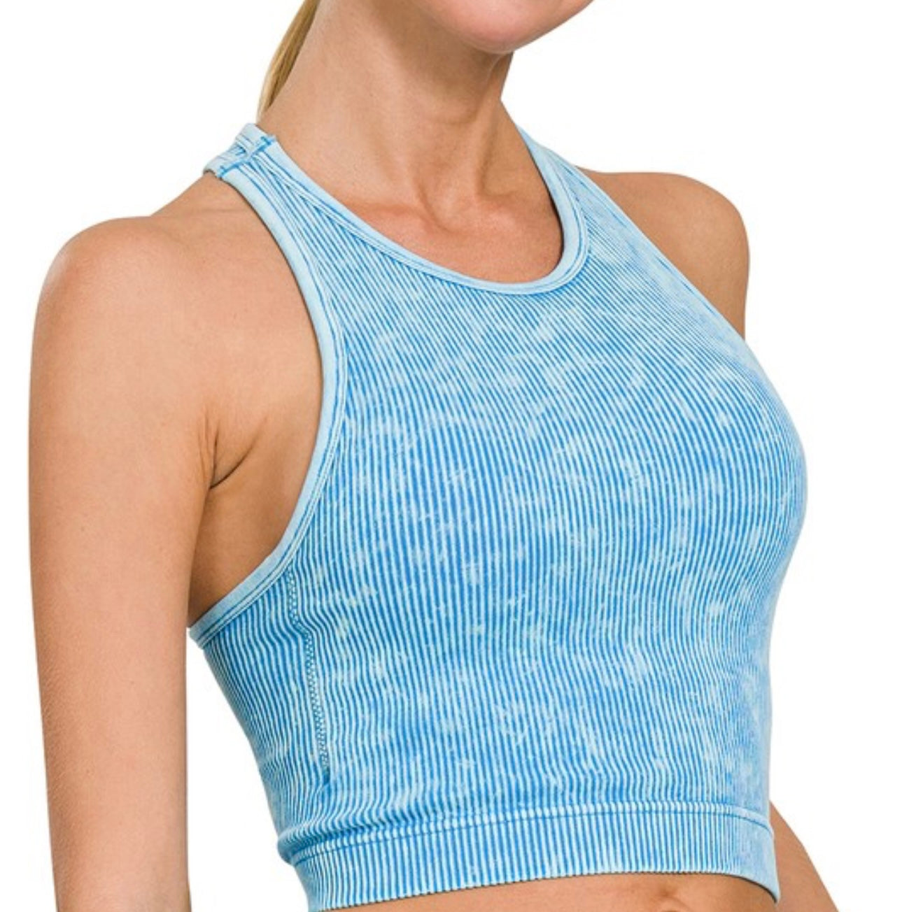 Everyday Ribbed Halter Bralette (padded)