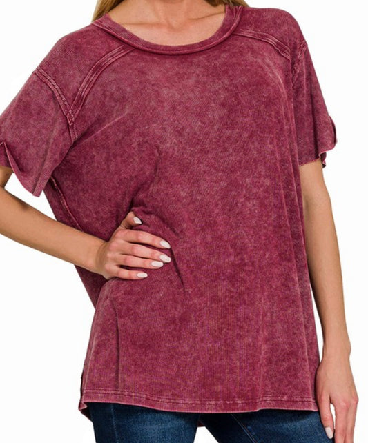 Charli Basic Tee (cabernet)