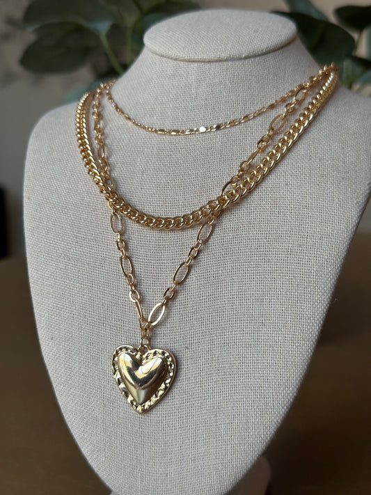 Layered Heart Pendant