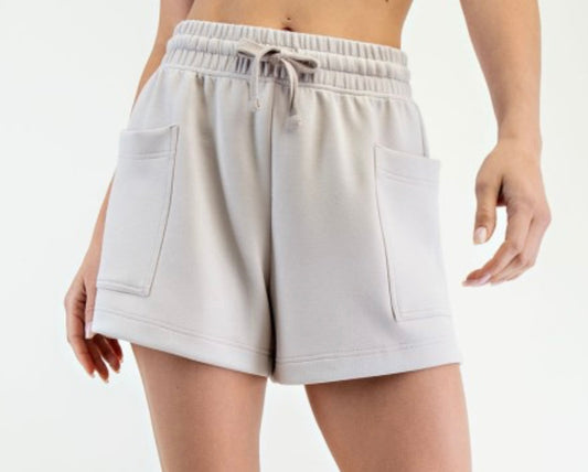Scuba Pocket Shorts (mocha cream)