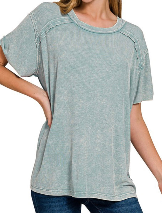 Charli Basic Tee (blue grey)