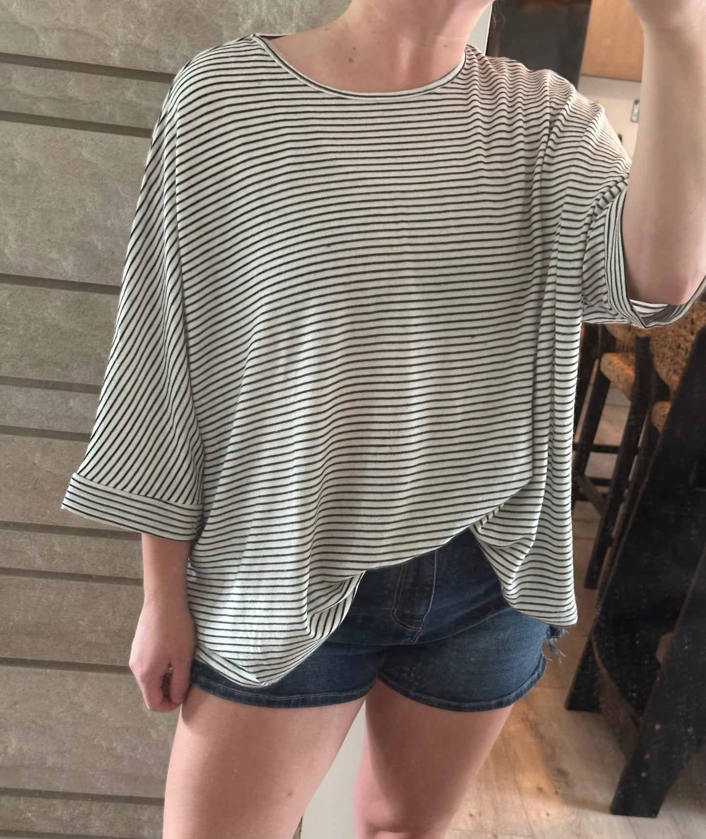 Tatum Oversized Top (striped)
