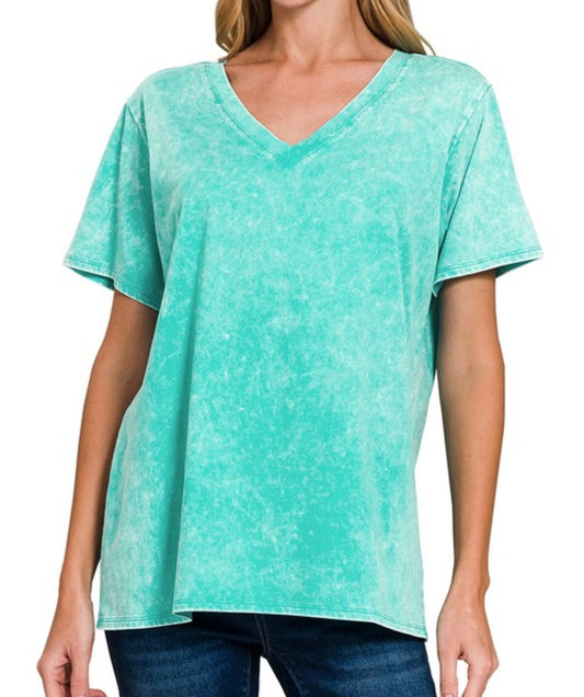 Finley V-neck (turquoise)