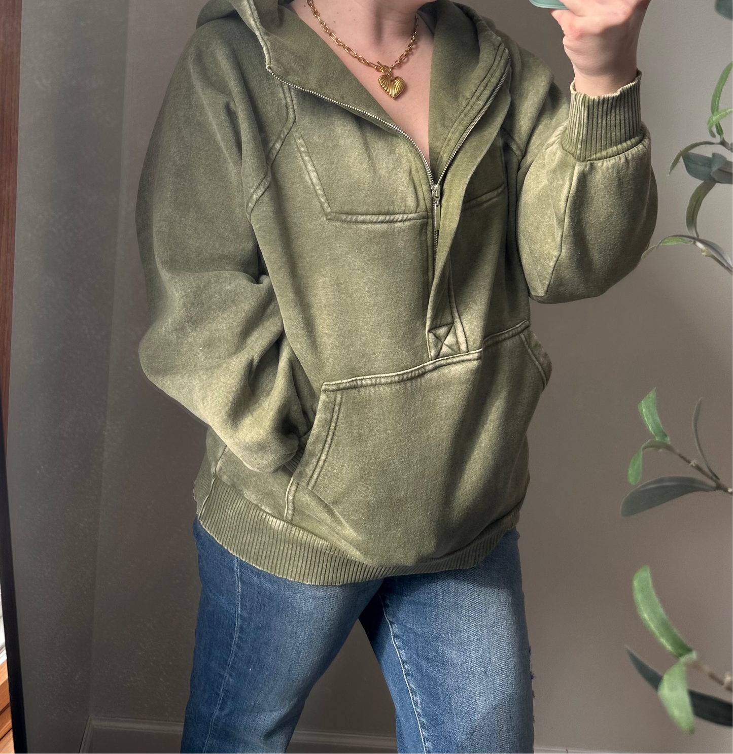Cam Oversized Zip Up Hoodie
