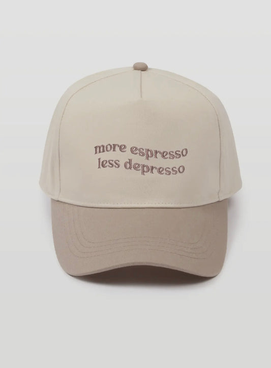 More Espresso Less Depresso Hat