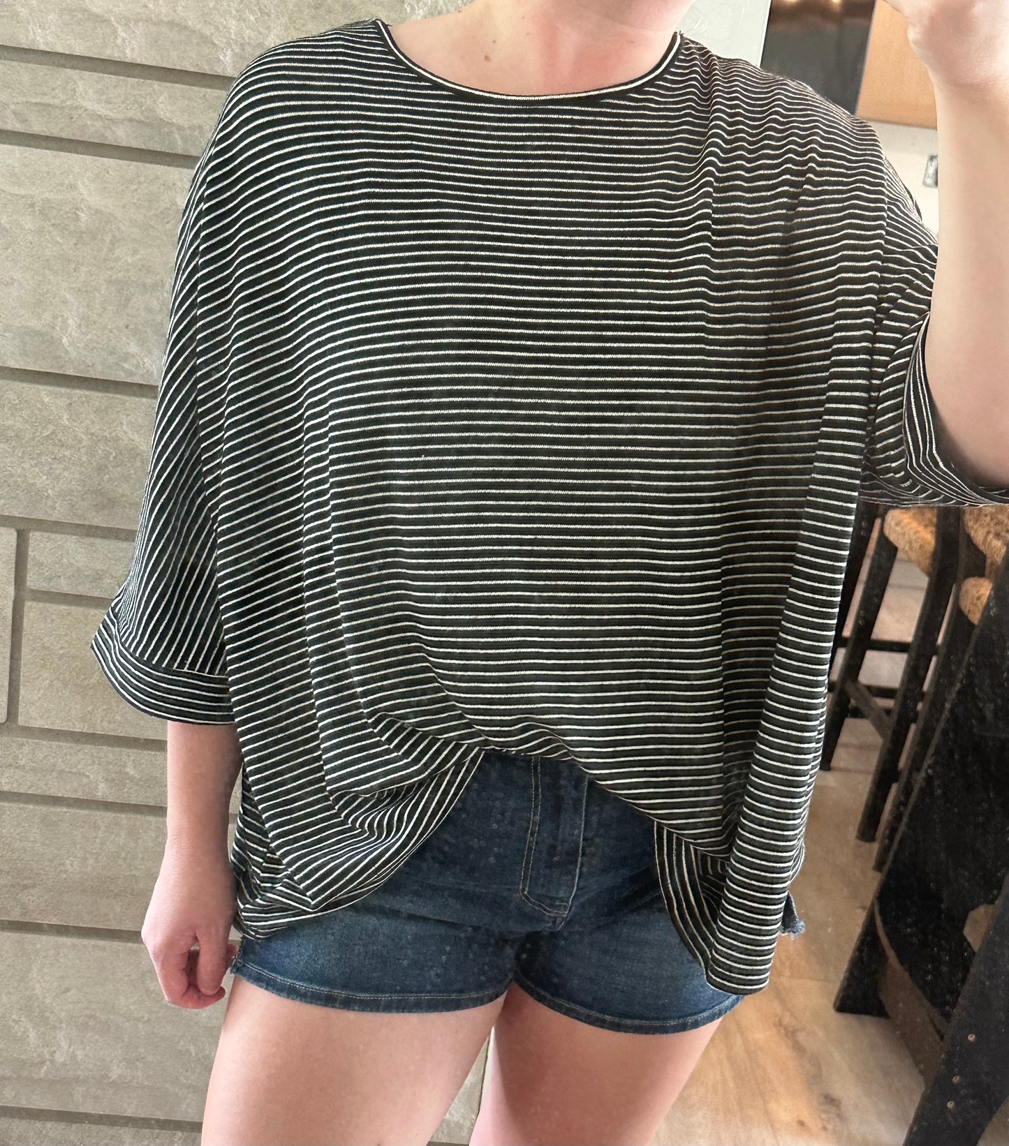 Tatum Oversized Top (striped)