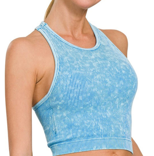 Everyday Ribbed Halter Bralette (padded)