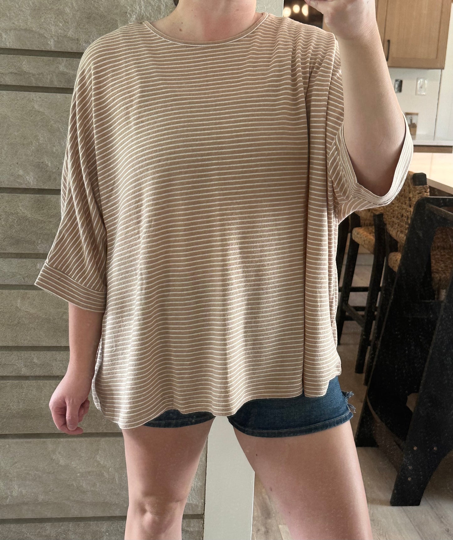 Tatum Oversized Top (striped)