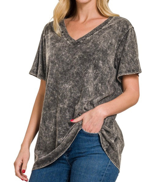 Finley V-neck (ash black)