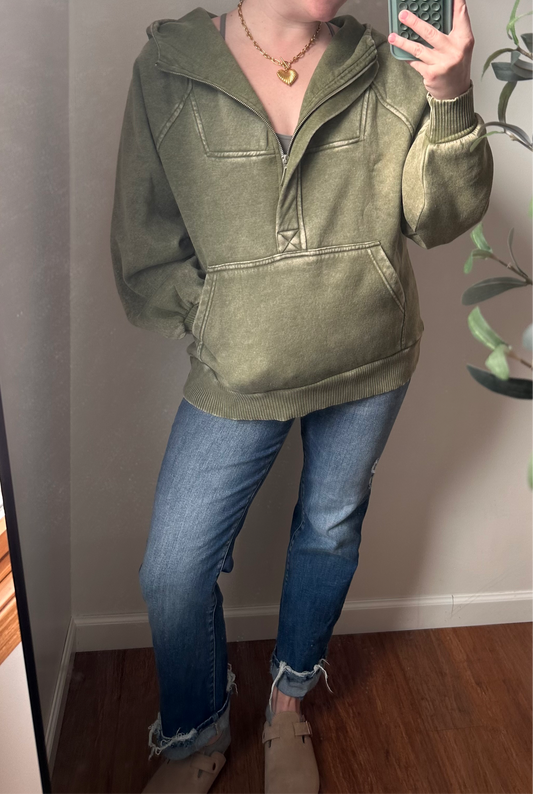 Cam Oversized Zip Up Hoodie