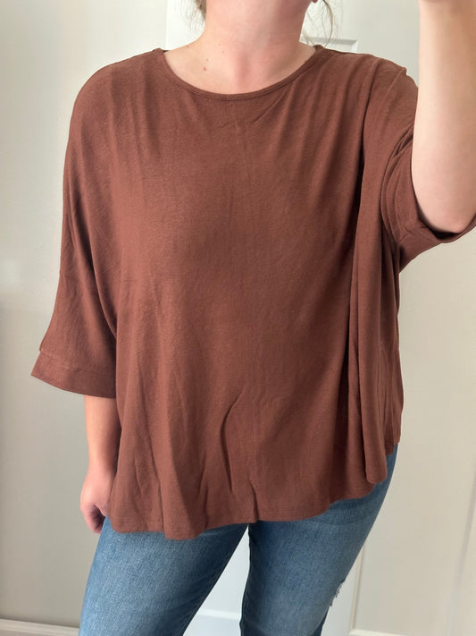 Tatum Oversized Top (chestnut)
