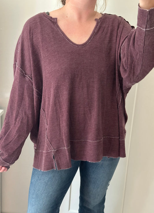 Lux Oversized Top (plum)